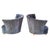 Mid 20th Century MCM Asymmetrical Lounge Chairs and Ottoman Newly Reupholstered For Sale - Image 5 of 8