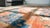 Textile 1880s Red Blue Geometric Antique Serapi Rug 12'6" X 14'6" Handknotted Wool Carpet For Sale - Image 7 of 8