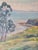 Blue 1930s Santa Barbara Oil Painting Early California Coastal Landscape For Sale - Image 8 of 16