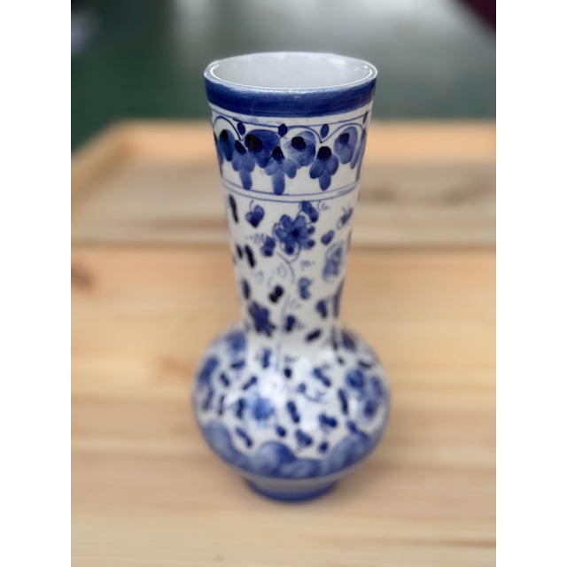 Rustic European Portuguese Ceramic Jug in the 'Mille Fleurs' Style, For Sale - Image 3 of 8