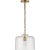 Transitional Thomas O'Brien for Visual Comfort Signature Katie Dome Pendant in Hand-Rubbed Antique Brass with Seeded Glass For Sale - Image 3 of 4