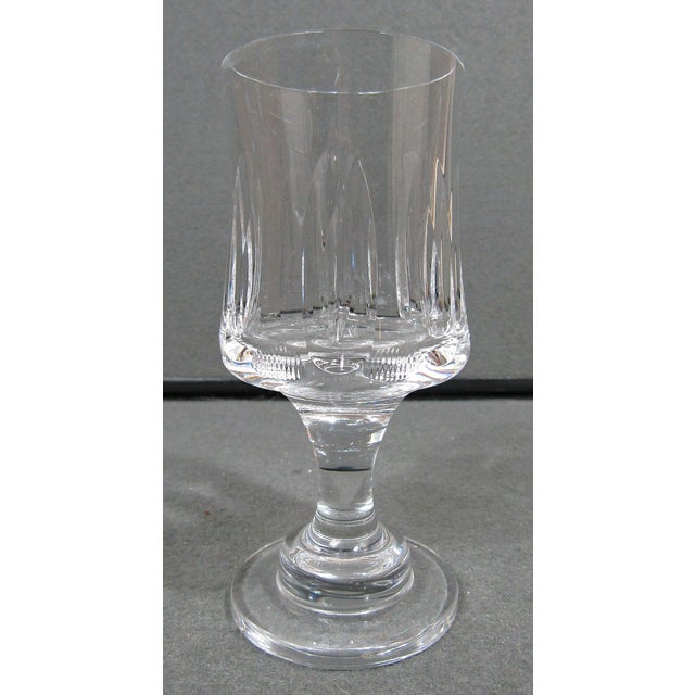 Mid-Century European-Style Cut Crystal Cordial Glasses — Set of 4 For Sale In Austin - Image 6 of 9