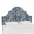 California King Halsted Headboard in Washed Zebra Blue Oga For Sale