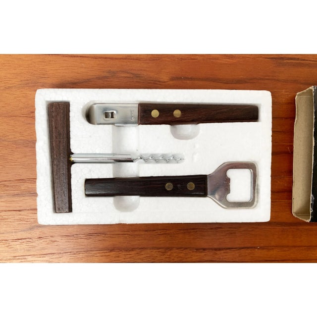 Mid-Century Modern Mid-Century Metal and Wood Bar Trio, Germany, 1960s, Set of 3 For Sale - Image 3 of 5