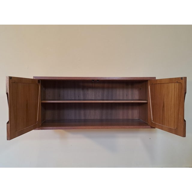 Mid-Century Modern Rival Wall-Mounted Teak Storage Unit, 1960s For Sale - Image 3 of 18