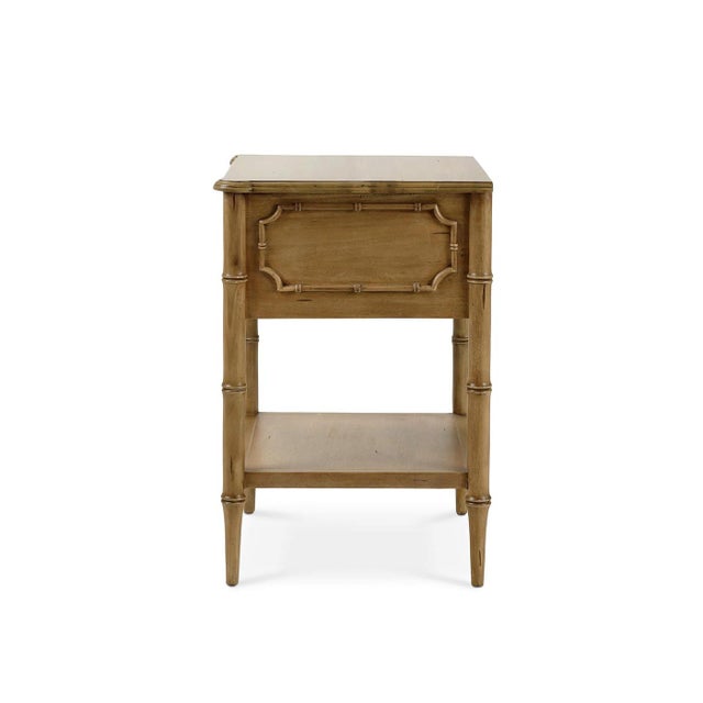 Not Yet Made - Made To Order Pair of Faux Bamboo Hollywood Regency End Tables For Sale - Image 5 of 9