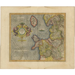 Antique Map of England by Mercator / Hondius, 1600 For Sale