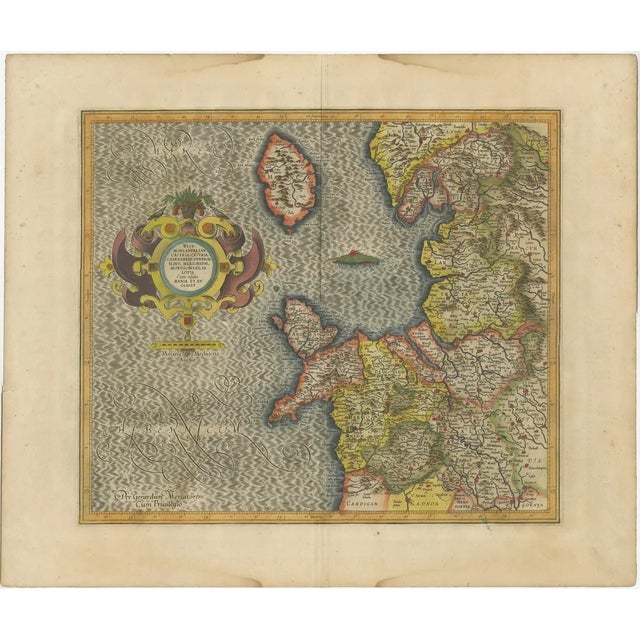 Antique Map of England by Mercator / Hondius, 1600 For Sale