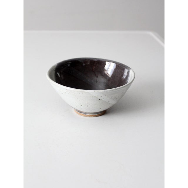 Gray Vintage Studio Pottery Bowl For Sale - Image 8 of 11