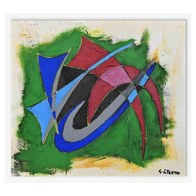 Giorgio Lo Fermo, Homage to Futurballa, Original Oil on Canvas, 2022 For Sale