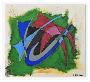 Giorgio Lo Fermo, Homage to Futurballa, Original Oil on Canvas, 2022