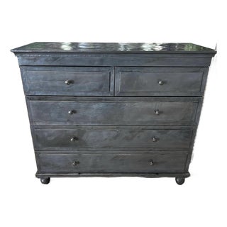 Restoration Hardware Annecy Hand Wrapped Metal Five Drawer Dresser For Sale