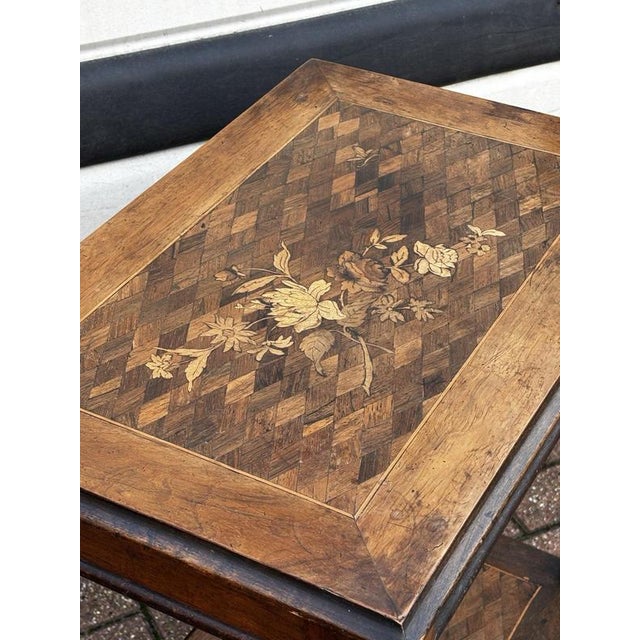 Marquetry Dressing Table with Mirror For Sale - Image 4 of 7