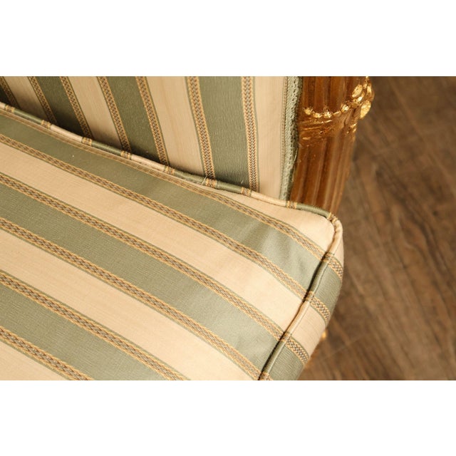 Quality Empire Style Swan Carved Giltwood Upholstered Bench For Sale - Image 14 of 18