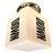 1930s Art Deco-Era Square Milk Glass Up/Down Stairway Globe W/ Fitter For Sale - Image 4 of 8