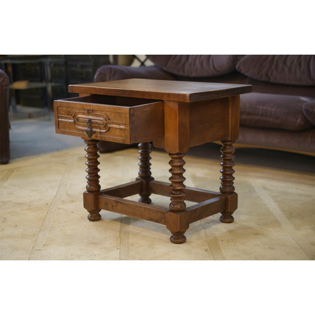 Brutalist Bedside Table by Charles Dudouyt, 1950s For Sale - Image 6 of 12