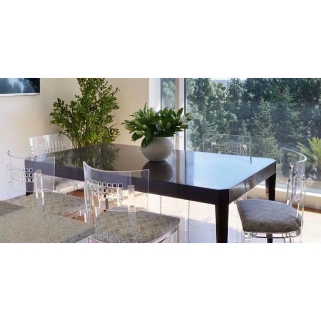 Art Deco Style Nancy Corzine Modern Mahogany Dining Table.