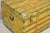 Victorian Antique Victorian Brass Clad Wooden Band Train Trunk Storage Treasure Chest For Sale - Image 3 of 11