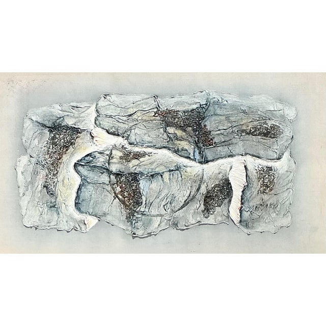 Vintage Mixed Media Abstract Relief Painting For Sale - Image 13 of 18