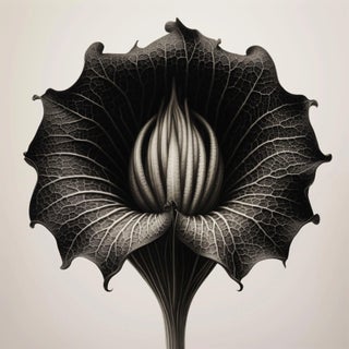 Dipsacus Strigosus Flower No. 1 — Black and White Vintage Botanical Photography Print For Sale