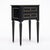 Wood Pair of French Louis XVI Style Ebonized and Brass Marble-Top Side Tables For Sale - Image 7 of 9