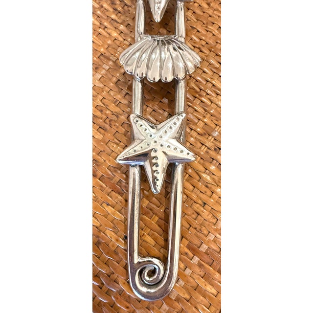 Emilia Castillo Shells and Starfish Silver Serving Set For Sale - Image 11 of 12