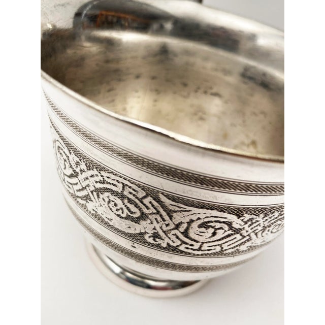Late 19th Century Victorian Era Silver Plate Fancy Tea-Cup For Sale - Image 10 of 12