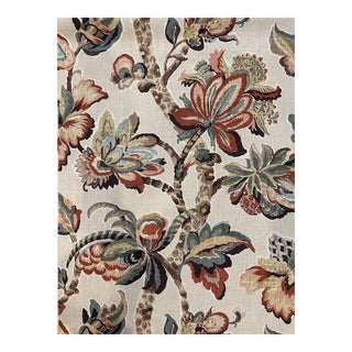 Kelmscott Manor Print Schumacher Linen Fabric 4 Yards For Sale