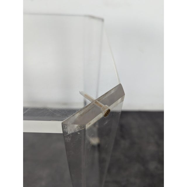 Acrylic Glass Rolling Cart by David Lange For Sale - Image 4 of 7