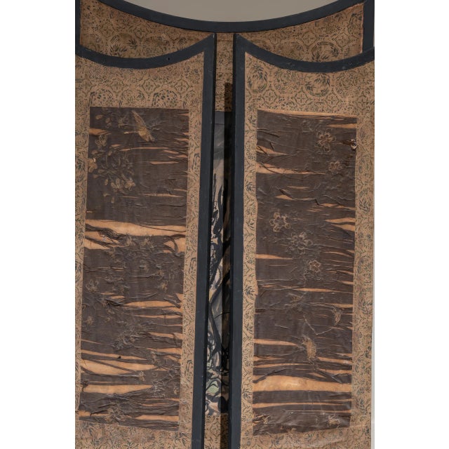 Small Japanese Screen with Three Sheets Intervened by the Artist Diaz Ferrer, 1964 For Sale - Image 4 of 13