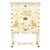 Dessin Fournir White Lacquer Griswold Cabinet With Brass Hardware and Gold Asian Detail For Sale