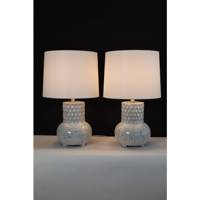 Mid-Century Modern Mid 20th Century Albert Tormos Influence Ceramic Lamps For Sale - Image 3 of 14