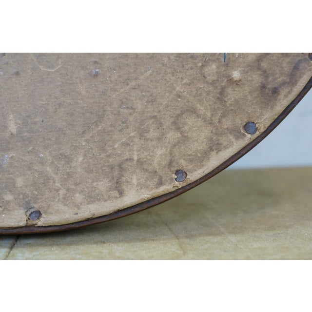 Antique Victorian Mahogany Oval Vanity Dresser Mirror 28" For Sale - Image 13 of 14