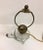 Metal Antique Greek Key Pressed Glass Electrified Oil Lamp For Sale - Image 7 of 12