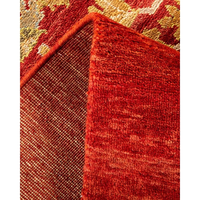 Eclectic, One-of-a-Kind Hand-Knotted Area Rug in Orange, 8' 10" x 12' 2" For Sale In New York - Image 6 of 8