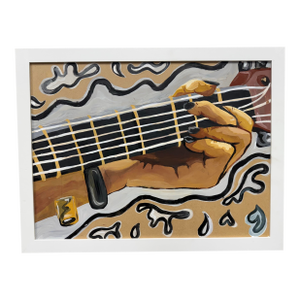 Original Acrylic Painting Hand Playing Guitar