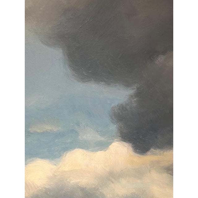 Wood Claude Sauthier, Mountains of Fovez, 1970s, Oil on Wood For Sale - Image 7 of 12