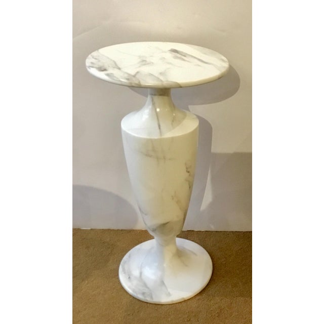 Modern Caracole You Urn Ed It White Marble Accent Table Chairish