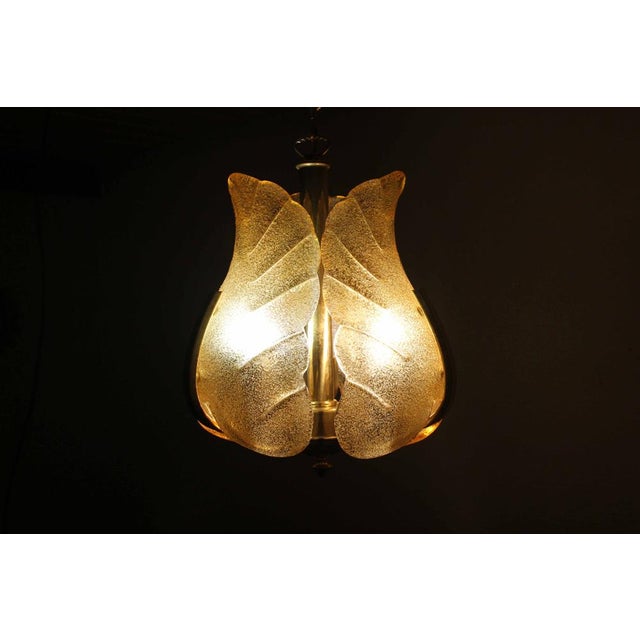 Pendant lamp by Carl Fagerlund Leaves of Murano glass, 1960s for Solken Leuchten Known for its quality productions, the...
