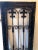 Beautiful distressed wood and metal gate décor. Rustic brown scrolling fleur-de-lis metal details. Finished in a dark...