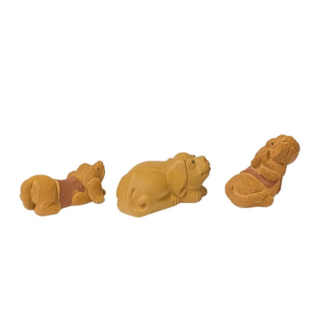 Set of 3 Small Ceramic Animal Figure Display Art For Sale - Image 4 of 6