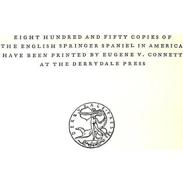 White "The English Springer Spaniel in America" 1932 Ferguson, Henry Lee For Sale - Image 8 of 12