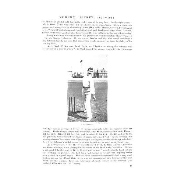 "British Sports and Sportsmen: Cricket and Football" 1917 For Sale In New York - Image 6 of 13