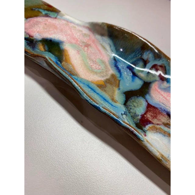 Contemporary Multi Color Ceramic Tray For Sale - Image 3 of 4