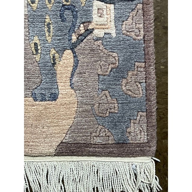 Hand-Knotted Art Deco Style Nepal Rug 2'11" X 5'2" For Sale In Washington DC - Image 6 of 6