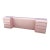 Postmodern Pink Gloss Laminate Waterfall Nightstands With Queen Headboard Set - 3 Pieces For Sale