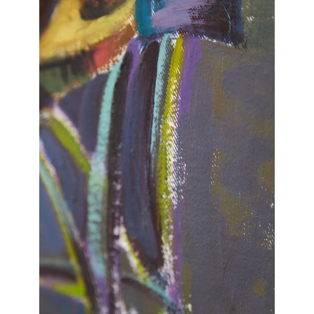Abstract Late 20th Century Cubist Mahjong Original Painting For Sale - Image 3 of 9