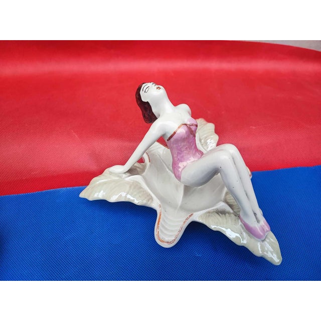 Ceramic Porcelain Lady Figure Ashtray by Steatyt Katowice, 1960s For Sale - Image 7 of 7