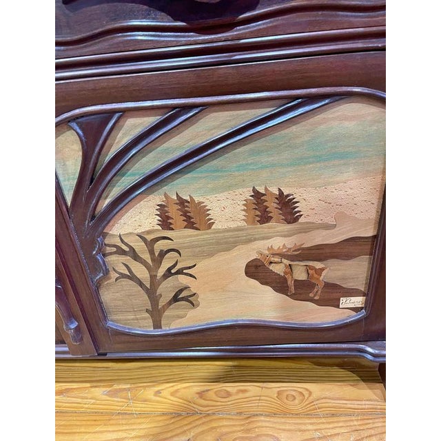 Brown French Art Nouveau Cabinet, 1900s For Sale - Image 8 of 11