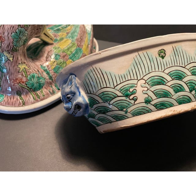 Antique Chinese Duck Tureen For Sale - Image 10 of 11